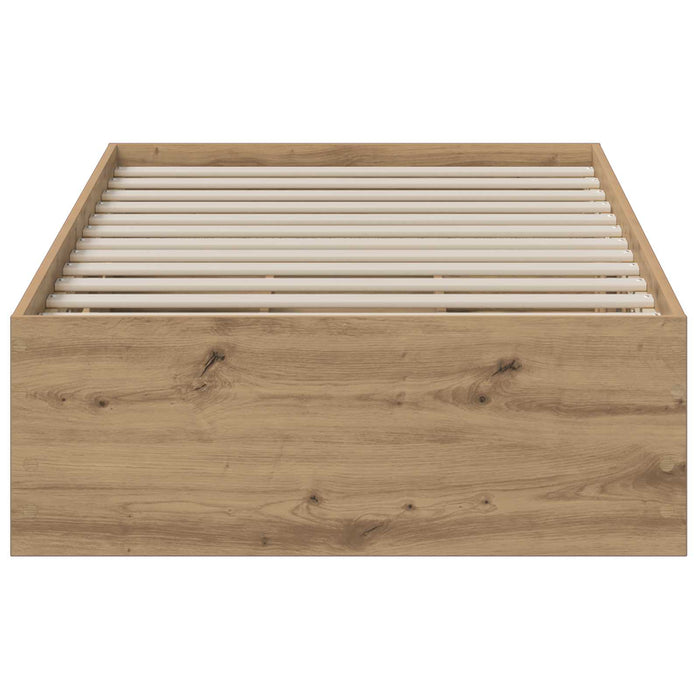 Cadru de pat cu depozitare Stejar Artizanal 90 x 200 cm WALTI