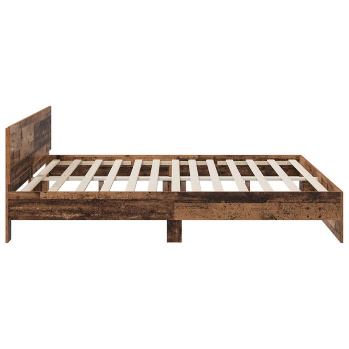 Cadru de Pat cu Tăblie Lemn vechi 200 x 200 cm Lemn prelucrat WALTI