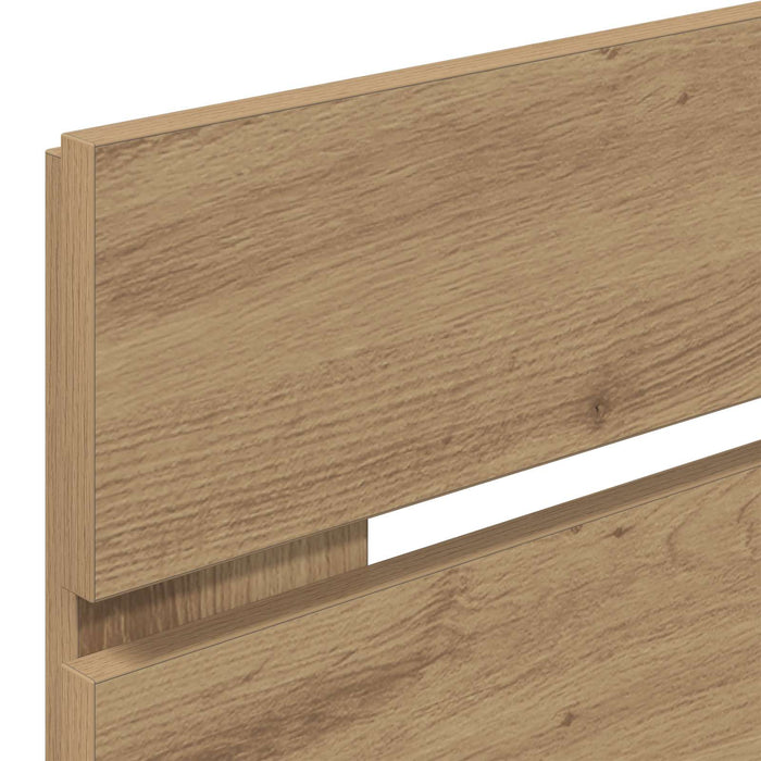Bed Frame with Storage and Headboard Artisan Oak 120 x 200 cm WALTI