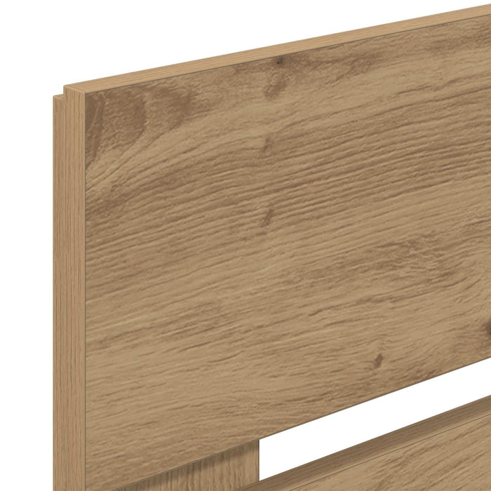 Bed Frame with Storage and Headboard Artisan Oak 160 x 200 cm WALTI