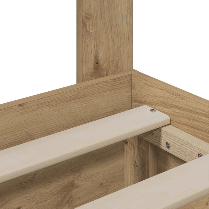 Bed Frame with Storage and Headboard Artisan Oak 180 x 200 cm WALTI