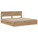 Bed Frame with Storage and Headboard Artisan Oak 180 x 200 cm - WALTI WALTI