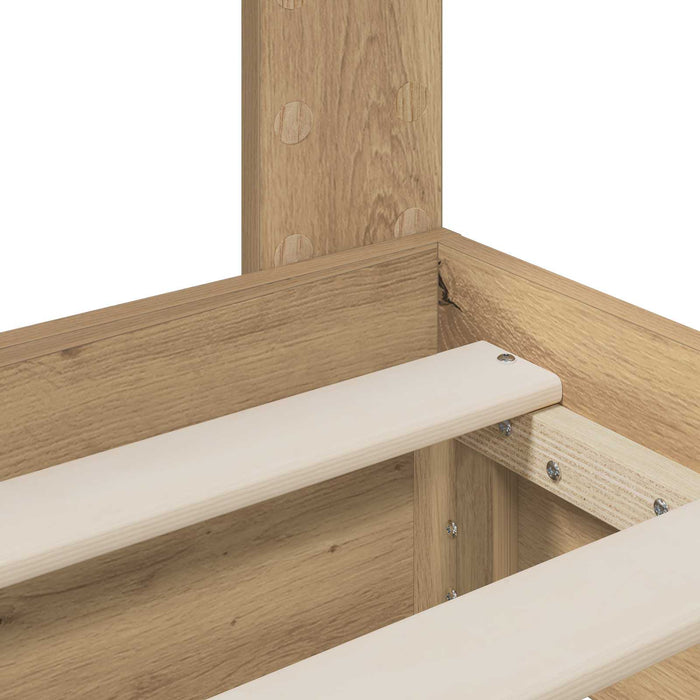 Bed Frame with Storage and Headboard Artisan Oak 180 x 200 cm - WALTI WALTI