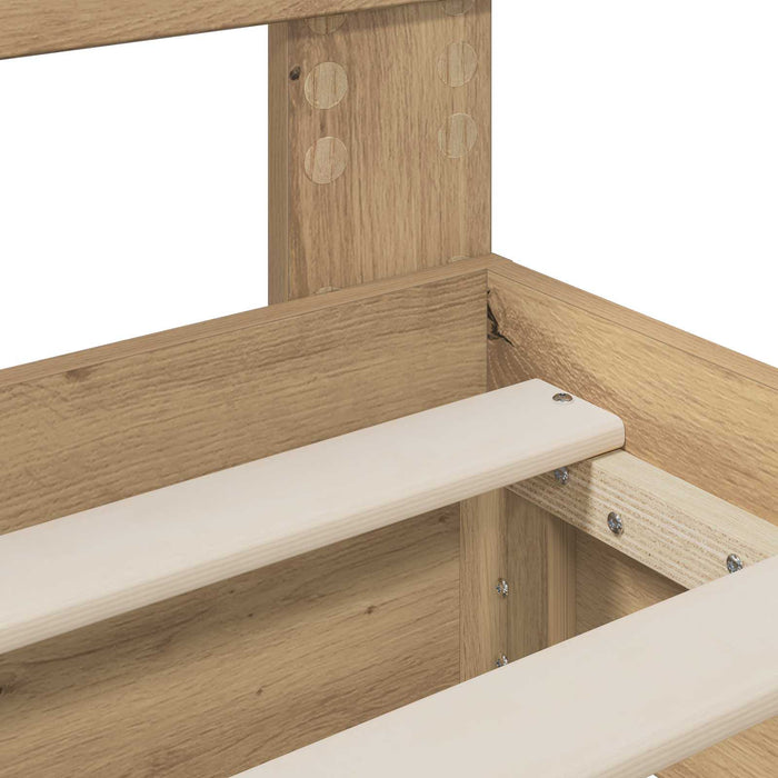 Bed Frame with Storage and Headboard Artisan Oak 180 x 200 cm - WALTI WALTI