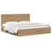 Bed Frame with Storage and Headboard Artisan Oak 180 x 200 cm - WALTI WALTI