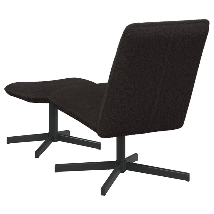 Scaun pivotant cu taburet pentru picioare Negru Bouclé WALTI