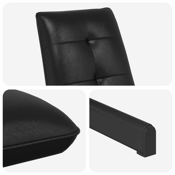 Scaun pivotant cu taburet pentru picioare Negru - WALTI WALTI