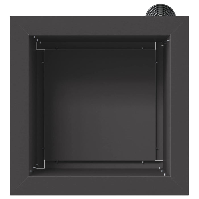 Jardinieră de grădină cu LED Negru 30 x 30 x 30 cm Oțel WALTI