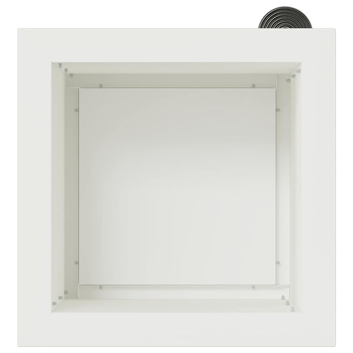 Jardinieră de grădină cu LED Alb 30 x 30 x 30 cm Oțel WALTI