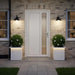 Jardinieră de grădină cu LED 2 buc. Alb 30 x 30 x 30 cm Oțel - WALTI WALTI