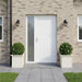 Jardinieră de grădină cu LED 2 buc. Alb 30 x 30 x 30 cm Oțel - WALTI WALTI