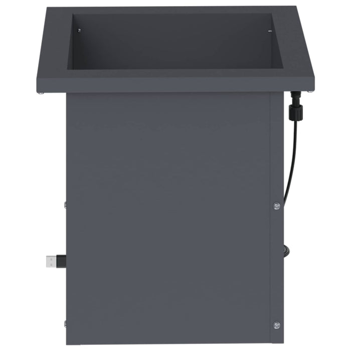 Jardinieră de grădină cu LED 2 buc. Antracit 30 x 30 x 30 cm WALTI