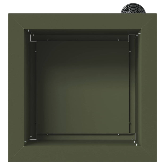 Jardinieră de grădină cu LED Verde măsliniu 30 x 30 x 30 cm WALTI