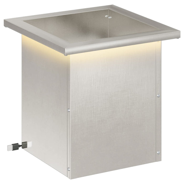 Jardinieră de grădină cu LED Argintiu 30 x 30 x 30 cm WALTI
