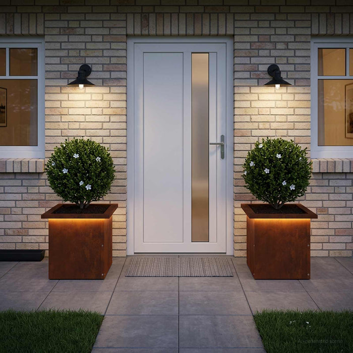 Jardinieră de grădină cu LED 2 buc. Ruginit 30 x 30 x 30 cm - WALTI WALTI