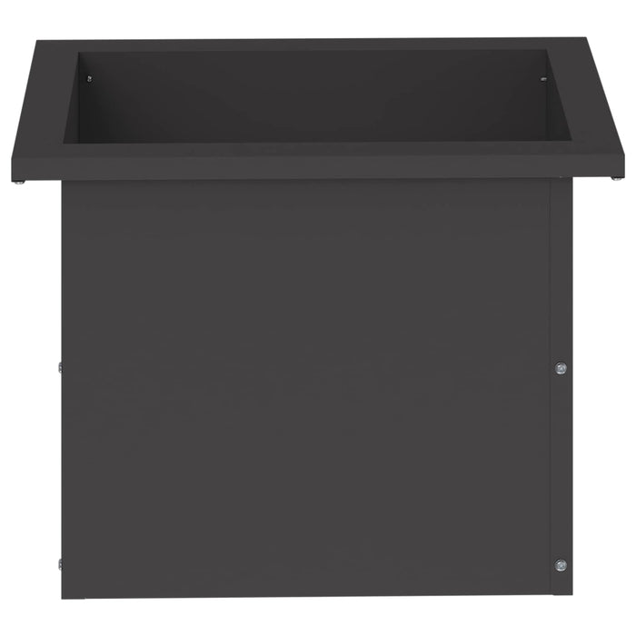 Jardinieră de grădină cu LED Negru 30 x 40 x 30 cm Oțel WALTI