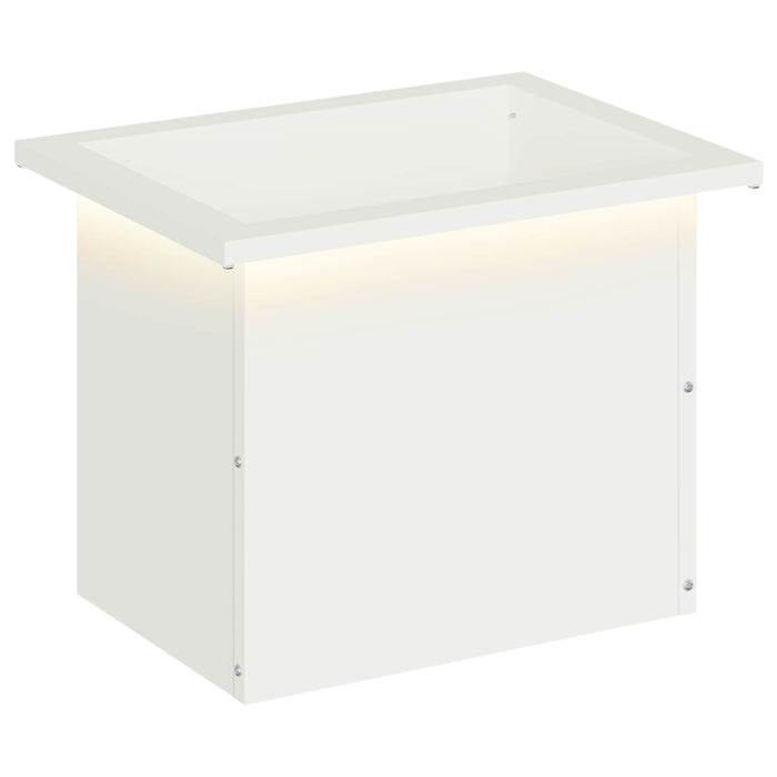 Jardinieră de grădină cu LED Alb 30 x 40 x 30 cm Oțel WALTI
