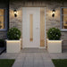 Jardinieră de grădină cu LED 2 buc. Alb 30 x 40 x 30 cm Oțel - WALTI WALTI