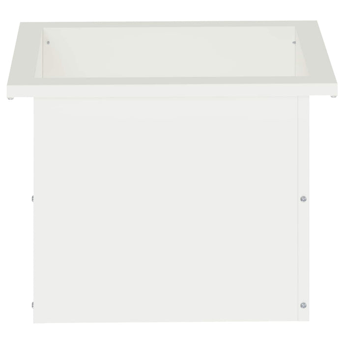 Jardinieră de grădină cu LED 2 buc. Alb 30 x 40 x 30 cm Oțel WALTI