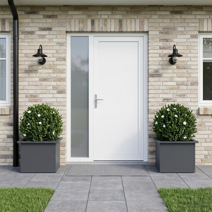 Jardinieră de grădină cu LED 2 buc. Antracit 30 x 40 x 30 cm - WALTI WALTI