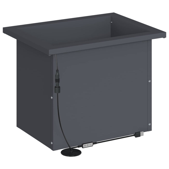 Jardinieră de grădină cu LED 2 buc. Antracit 30 x 40 x 30 cm WALTI