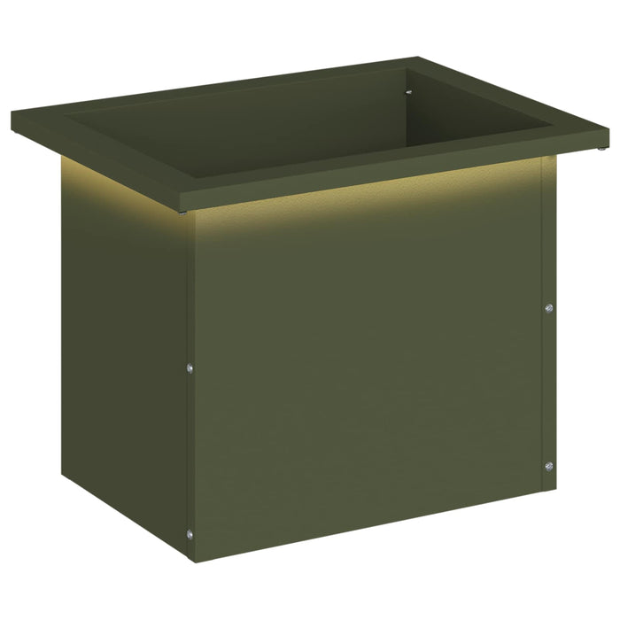 Jardinieră de grădină cu LED Verde măsliniu 30 x 40 x 30 cm WALTI