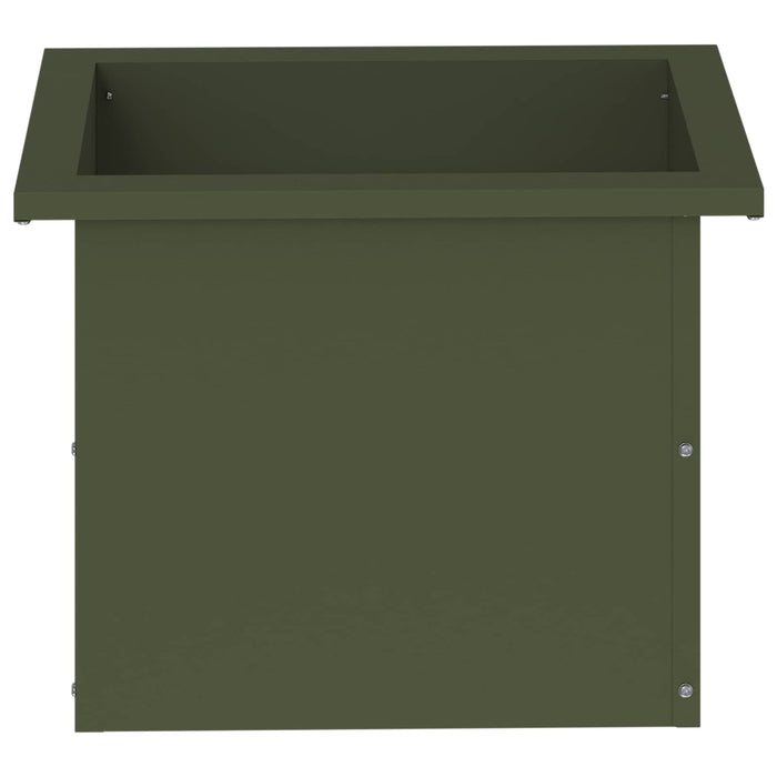 Jardinieră de grădină cu LED Verde măsliniu 30 x 40 x 30 cm WALTI