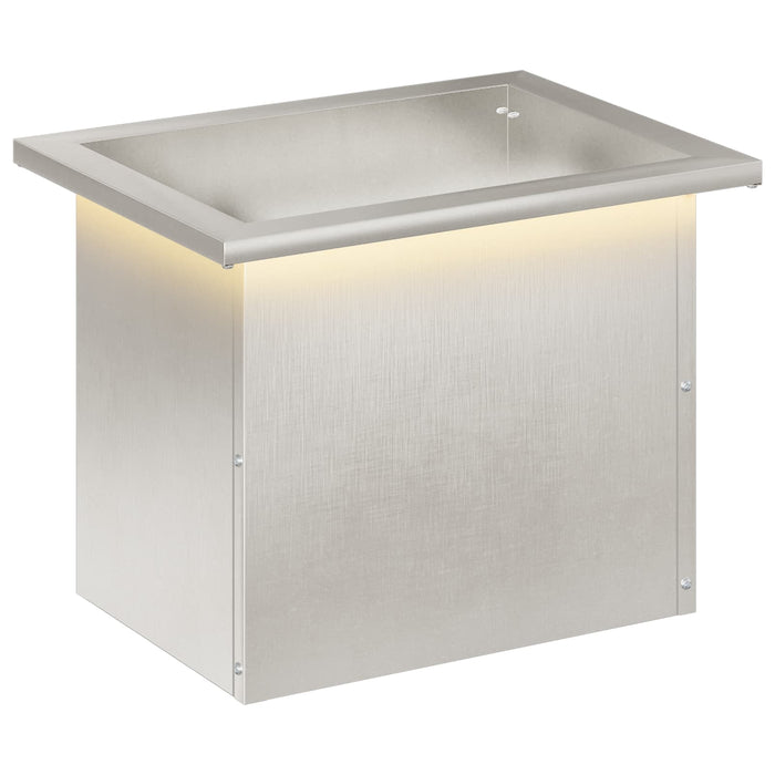 Jardinieră de grădină cu LED Argintiu 30 x 40 x 30 cm WALTI