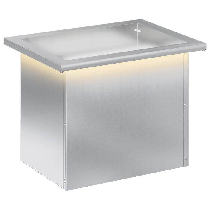 Jardinieră de grădină cu LED Argintiu 30 x 40 x 30 cm WALTI