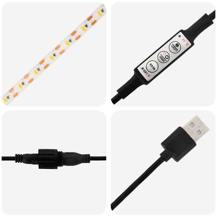Jardinieră de grădină cu LED 2 buc. Argintiu 30 x 40 x 30 cm WALTI