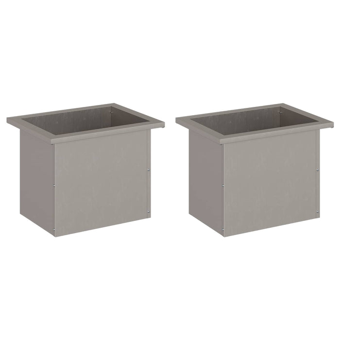 Jardinieră de grădină cu LED 2 buc. Ruginit 30 x 40 x 30 cm WALTI