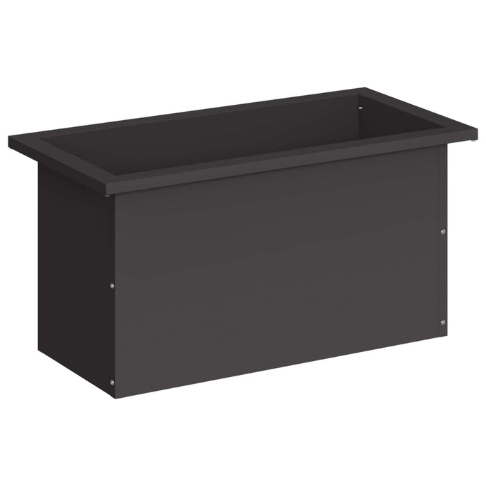Jardinieră de grădină cu LED Negru 30 x 60 x 30 cm Oțel WALTI