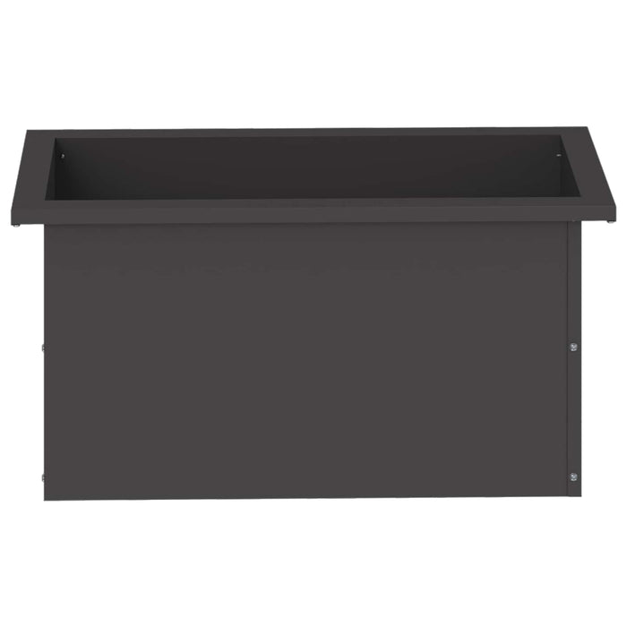 Jardinieră de grădină cu LED Negru 30 x 60 x 30 cm Oțel WALTI