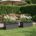 Jardinieră de grădină cu LED 2 buc. Negru 30 x 60 x 30 cm Oțel - WALTI WALTI