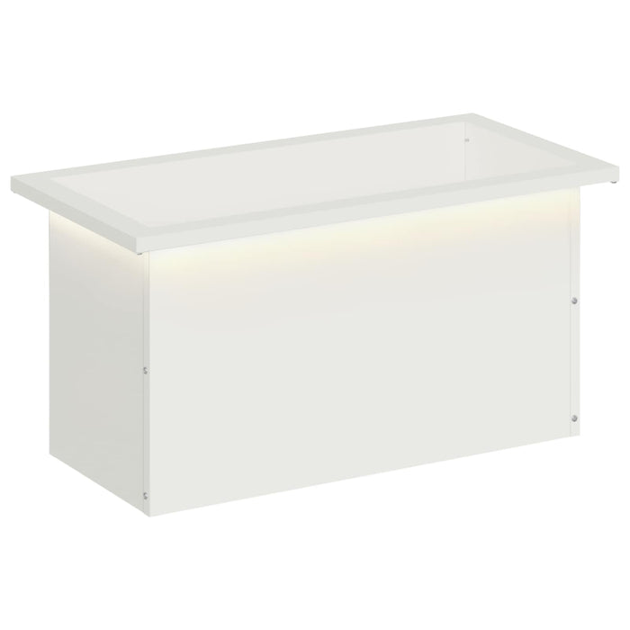 Jardinieră de grădină cu LED Alb 30 x 60 x 30 cm Oțel WALTI