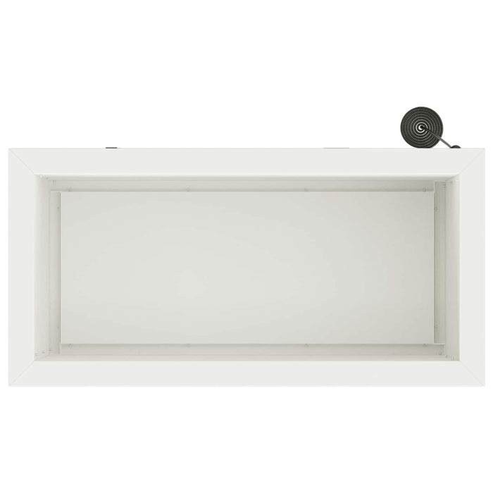 Jardinieră de grădină cu LED Alb 30 x 60 x 30 cm Oțel WALTI