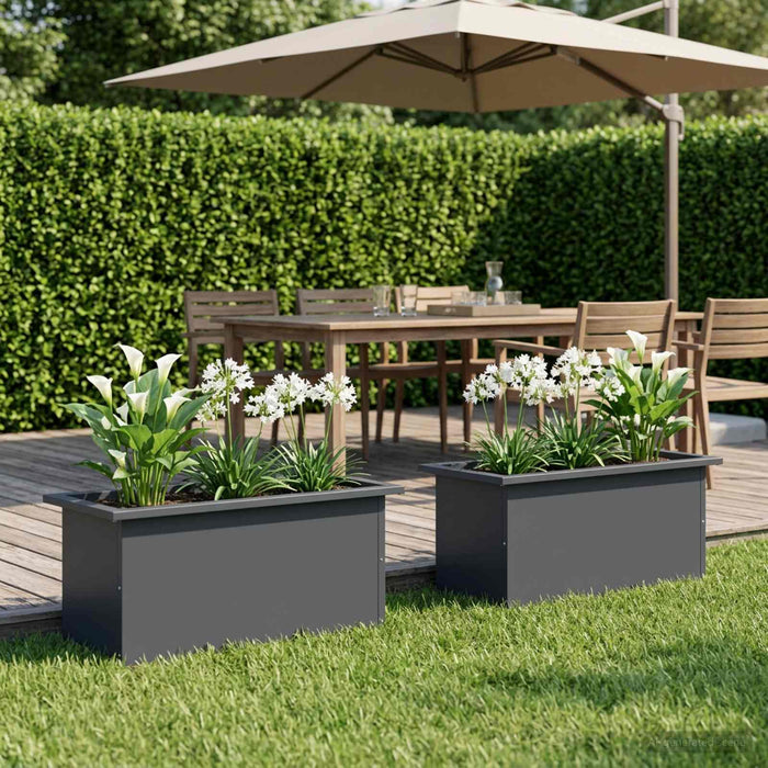Jardinieră de grădină cu LED 2 buc. Antracit 30 x 60 x 30 cm - WALTI WALTI