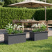 Jardinieră de grădină cu LED 2 buc. Antracit 30 x 60 x 30 cm - WALTI WALTI