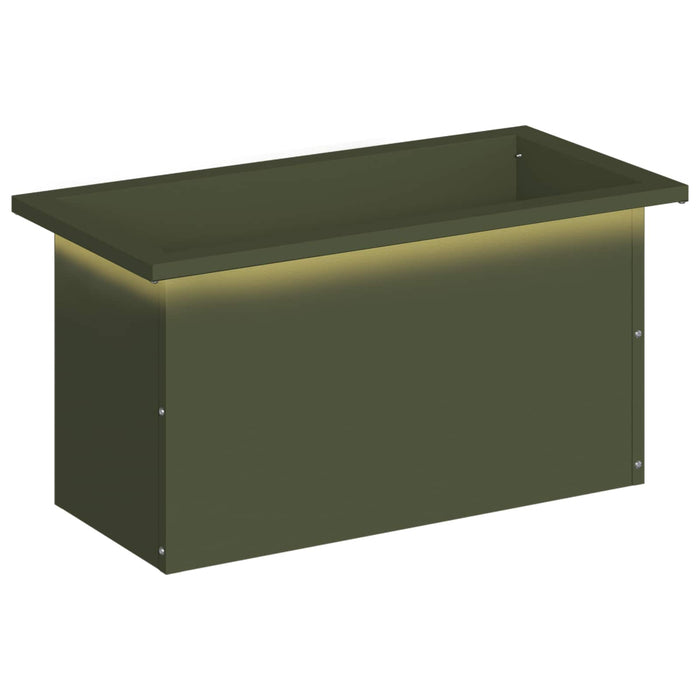 Jardinieră de grădină cu LED Verde măsliniu 30 x 60 x 30 cm WALTI