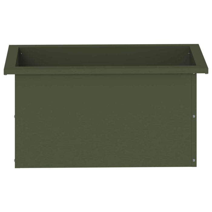Jardinieră de grădină cu LED Verde măsliniu 30 x 60 x 30 cm WALTI