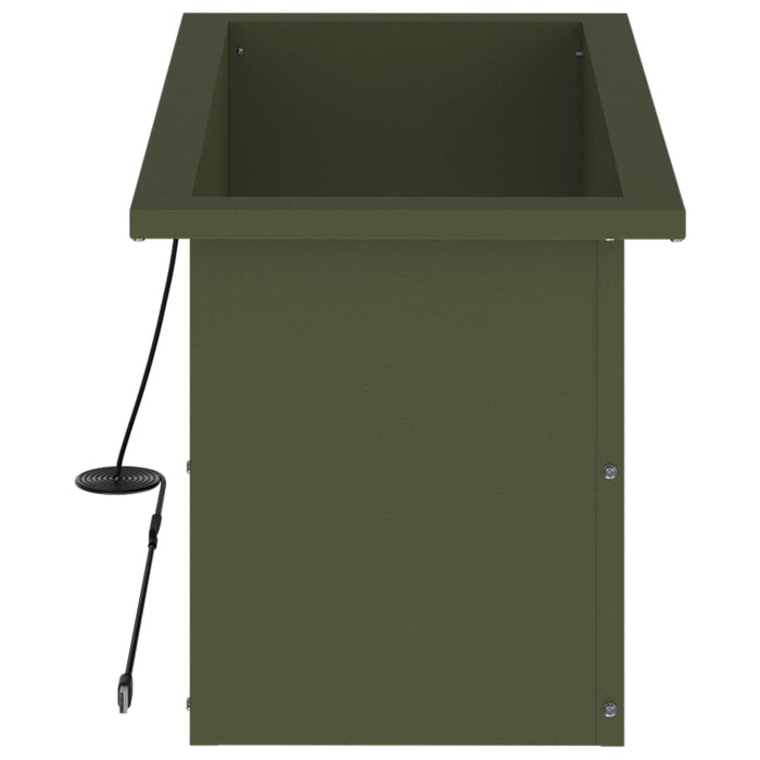 Jardinieră de grădină cu LED Verde măsliniu 30 x 60 x 30 cm WALTI