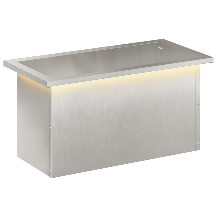 Jardinieră de grădină cu LED Argintiu 30 x 60 x 30 cm WALTI