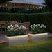 Jardinieră de grădină cu LED 2 buc. Argintiu 30 x 60 x 30 cm - WALTI WALTI