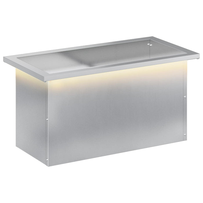 Jardinieră de grădină cu LED Argintiu 30 x 60 x 30 cm WALTI