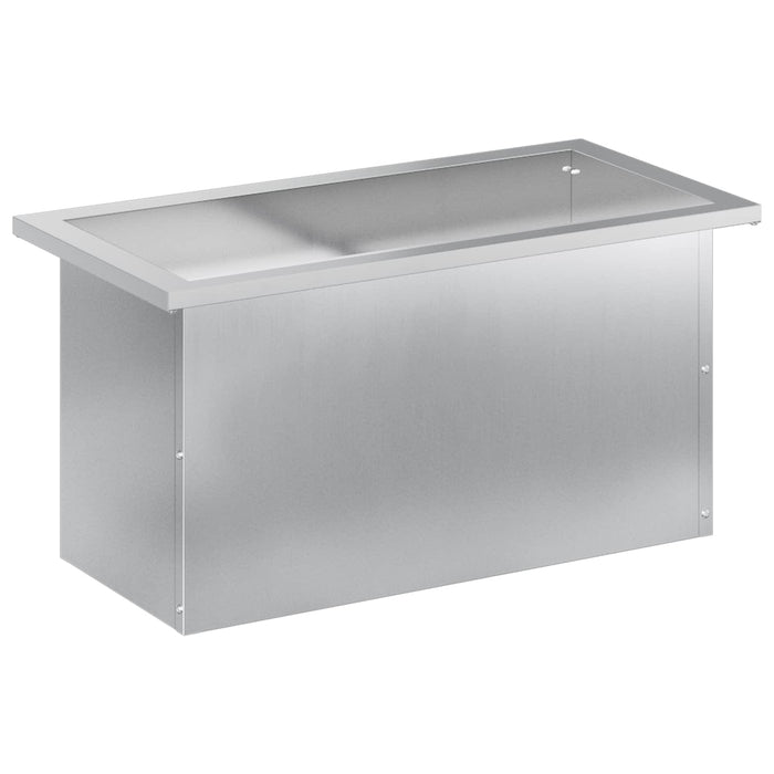 Jardinieră de grădină cu LED Argintiu 30 x 60 x 30 cm WALTI