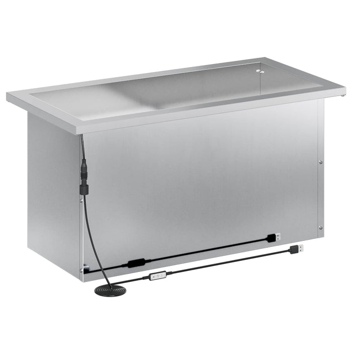 Jardinieră de grădină cu LED Argintiu 30 x 60 x 30 cm WALTI
