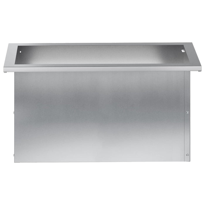 Jardinieră de grădină cu LED 2 buc. Argintiu 30 x 60 x 30 cm WALTI