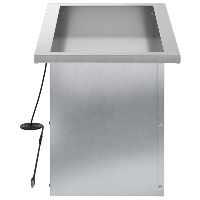Jardinieră de grădină cu LED 2 buc. Argintiu 30 x 60 x 30 cm WALTI