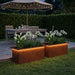 Jardinieră de grădină cu LED 2 buc. Ruginit 30 x 60 x 30 cm - WALTI WALTI