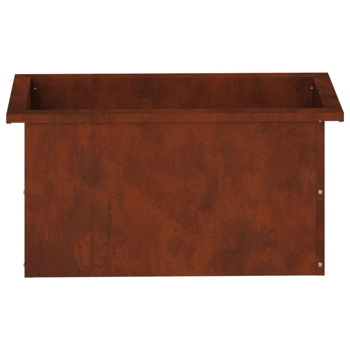 Jardinieră de grădină cu LED 2 buc. Ruginit 30 x 60 x 30 cm WALTI